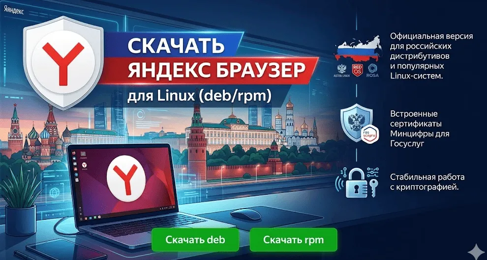 Яндекс Браузер на отечественной ОС Astra Linux